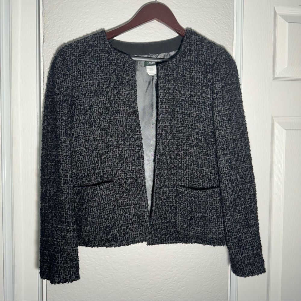 J. Crew • Blazer Jacket • Wool Blend • Size 8 • Tweed - Picture 2 of 11